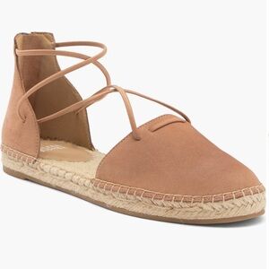 EILEEN FISHER | Lee d'Orsay Leather Lace-Up Espadrille Sandal Flats | Sz 10